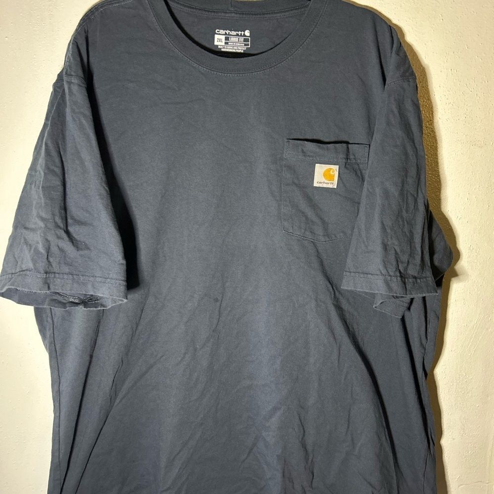 Carhartt Men's Slate Blue Pocket T-Shirt Size 2XL